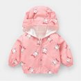 thumbnail image 2 of zuwimk Boys Girls Waterproof Rain Jacket Lightweight soft lining Kids Windbreaker Hooded Coat Easy to Fold(12-18 Months,Pink), 2 of 4