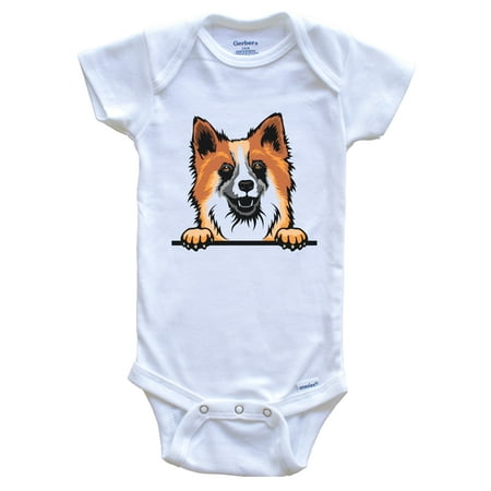 

Icelandic Sheepdog Dog Breed Cute One Piece Baby Bodysuit 3-6 months white