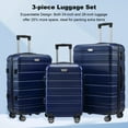 thumbnail image 5 of 3-Piece Suitcase Set Large Capacity Durable ABS Material with Multi-Directional Wheels for Travel, 5 of 10