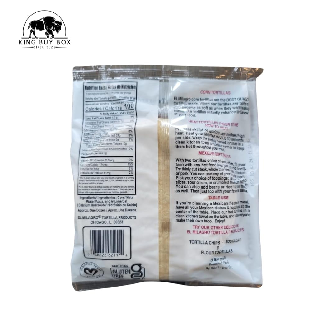 El Milagro Corn/Maiz Tortillas: Calories, Nutrition Analysis & More...