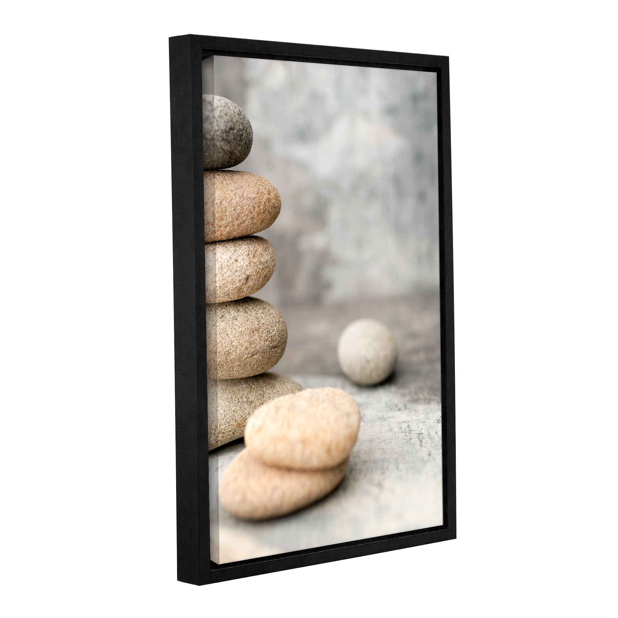 ArtWall Elena Ray "Still Life River Stones" Gallery-Wrapped Floater-Framed Canvas
