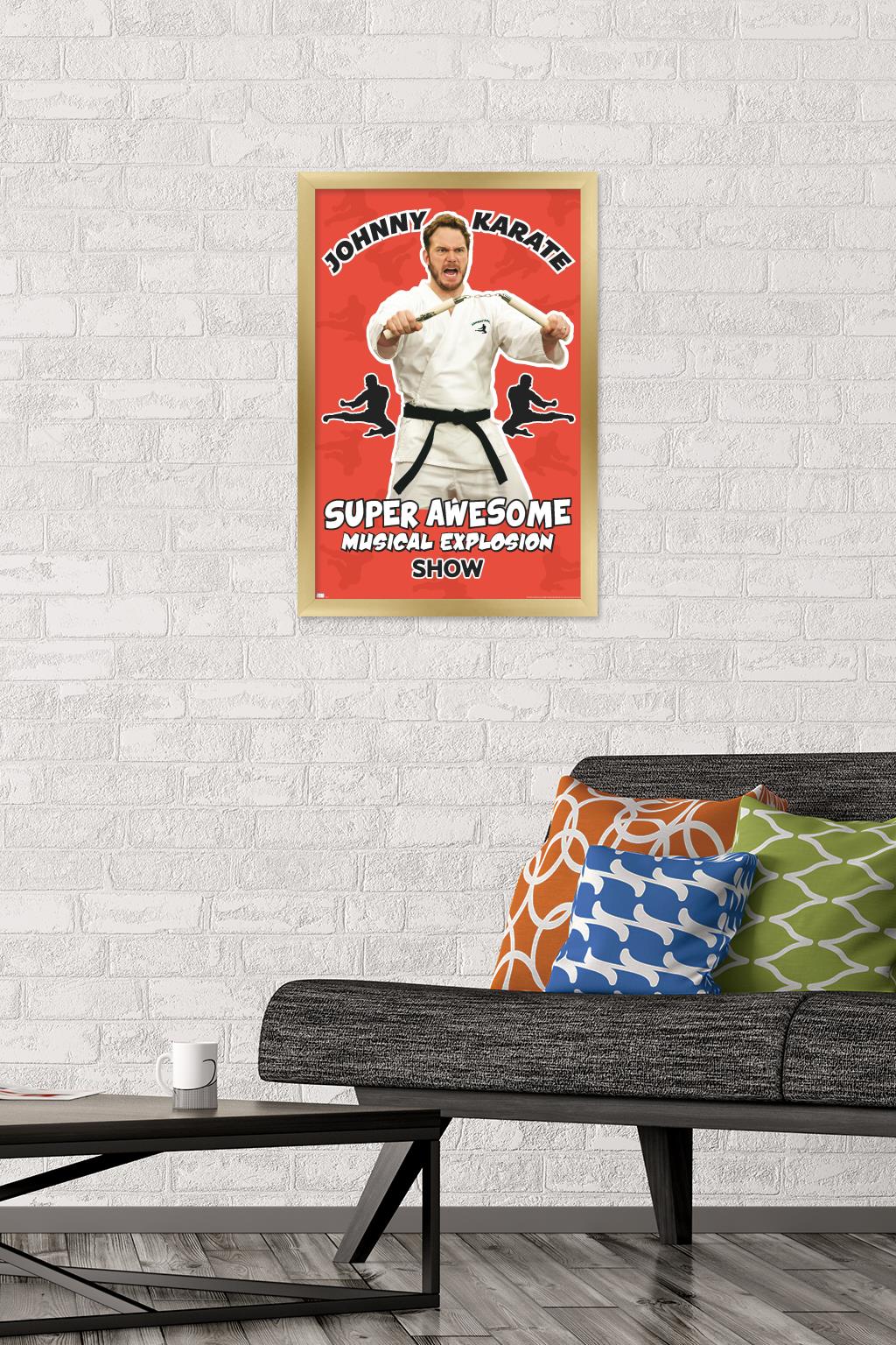 Parks and Recreation - Johnny Karate Wall Poster, 14.725" x 22.375" Framed