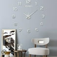 thumbnail image 6 of Luxtrada Frameless Wall Clock, Large Modern 3D Mirror Wall Clock Mute Diy Wall Stickers For Living Room Bedroom Home Decoration (Black), 6 of 8