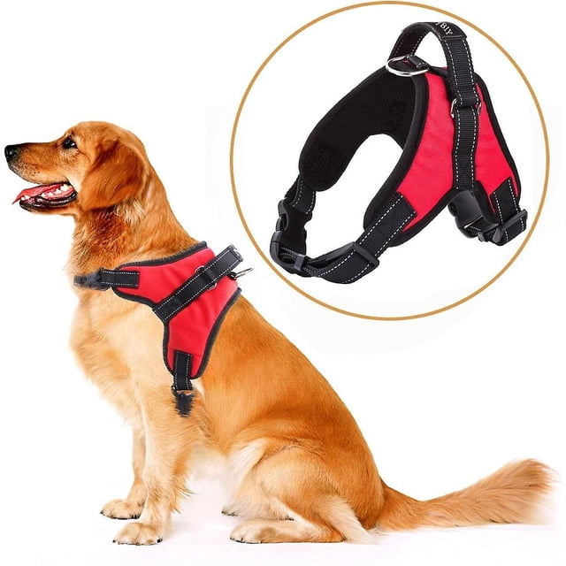 Arnés de entrenamiento ajustable para perros grandes, chaleco con correa de mano, accesorios para perros, arnés para perros grandes, arnés de entrenamiento ajustable suave, paseo para mascot