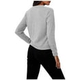 thumbnail image 5 of Fewfanhot Winter Clothing for Women Long Sleeve Open Front Cardigan Button Down Ribbed Lightweight Knit Outerwear with Pocket, 5 of 5