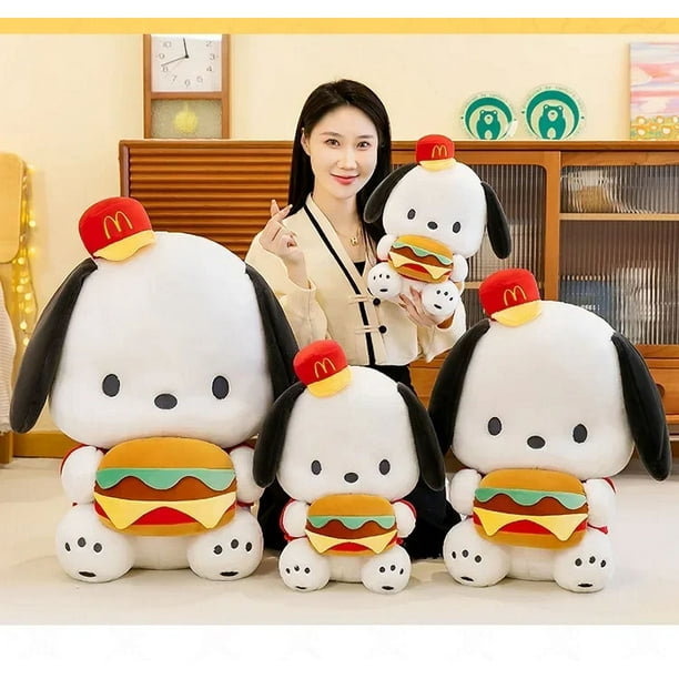 Sanrio Pochacco Series Hamburger Pochacco Plush 52cm Pillow Dolls