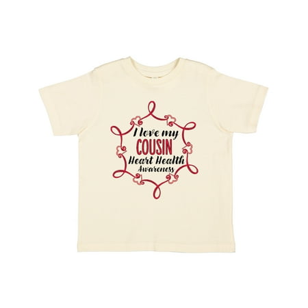 

Inktastic I Love My Cousin Heart Health Awareness Gift Toddler Boy or Toddler Girl T-Shirt