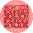 thumbnail image 1 of Ahgly Company Machine Washable Indoor Round Oriental Red Traditional Area Rugs, 3' Round, 1 of 4