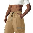 thumbnail image 5 of Mens Casual Pants, Mens Cargo Pants Casual Tactical Military Work Pants with Multi-Pockets Outdoor Hiking Camping Sweatpants Lightweight Khaki XL, 5 of 6