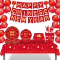thumbnail image 4 of SINGOMON 2 Paquets Nappe Rouge Chinoise Nappes Rouges Nappes Rectangulaires Nappe en Plastique Nappe Rouge de Pique-Nique Protège-Table Chinois pour Décorations du Nouvel An Chinois 2025, 4 of 6