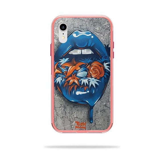 MightySkins LIFSLIPXR-Blue Lips Skin Decal Wrap for LifeProof SLAM iPhone XR Case Sticker - Blue Lips