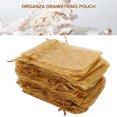 thumbnail image 4 of Fosa 100pcs 9 x 12cm Organza Drawstring Pouch Multi-Purpose Jewlery Bag Gift Storage Bag (Gold),Gift Storage Pouch,Drawstring Pouch, 4 of 8