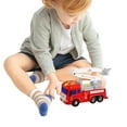 thumbnail image 4 of BINGLI Camion de Pompiers Échelle Lumineuse, Jouets de Camion de Pompiers Rouges pour Enfants avec Lumières, Sons, Tuyau de Pulvérisation d'Eau et Échelle Extensible, Jouets de Pompier Lumineux Pousser et Partir pour Enfants, 4 of 9