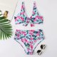 thumbnail image 5 of Gibobby Trajes de Baño para Mujer Traje de baño de dos piezas con estampado de selva tropical para mujer Bikini de playa Conjunto de dos piezas sexy(Rosa,M), 5 of 5