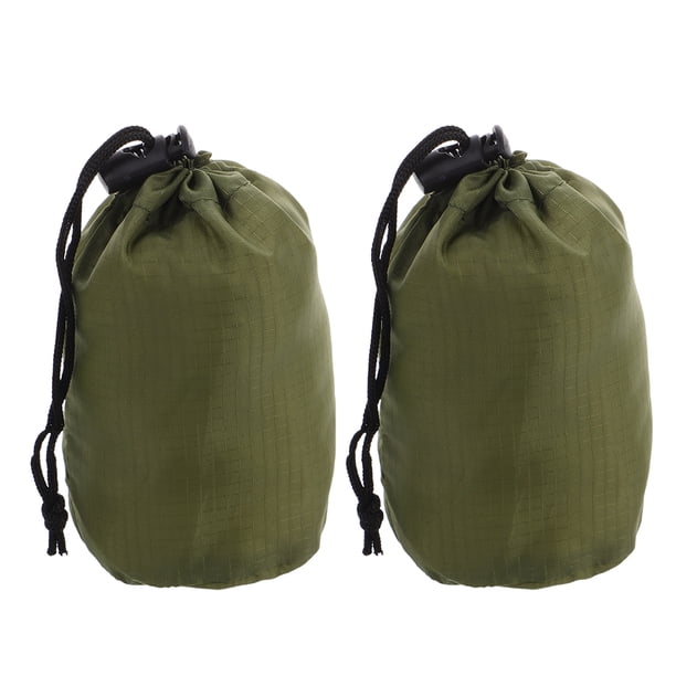 Bolsa de almacenamiento de impermeables de emergencia de emergencia al aire libre de 2 piezas bolsas livianas para recorrer bolsas de impermeables compactas