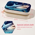 thumbnail image 5 of Starry Shark Velvet Portable Storage Box with Removable Compartment: Gift-Ready Organizer for Bracelets, Necklace, and Jewelry, 5 of 7