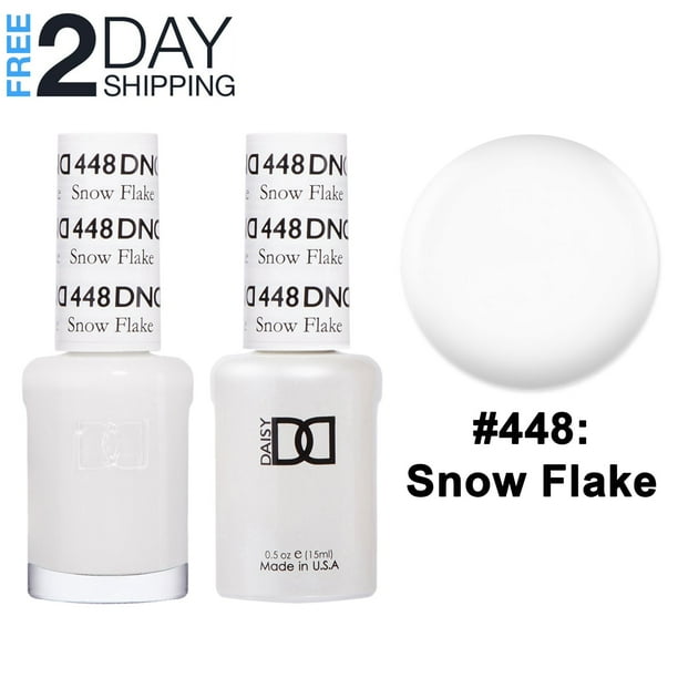 DND Gel Nail Polish & Nail Lacquer Set Soak Off Duo Set 448 Snow