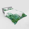 thumbnail image 3 of Ambesonne Cactus Bedding Set 3 Pcs, Arizona Doodle Desert, Twin, Green Pale Green Seafoam, 3 of 3