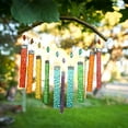 thumbnail image 5 of In the Breeze 7025 — Rainbow Textured Glass Mobile Wind Chime — Colorful and Melodic Stamped Glass Chime for Porches and Patios, 5 of 5
