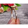 thumbnail image 2 of 6mm Round Cut Champagne Diamond Moissanite Engagement Ring Classic Vintage Style 1.50 Carat Art Deco Ring on 10k Rose Gold, 2 of 5
