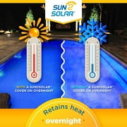 Sun2Solar Oval 800 Series Blue Swimming Pool Solar Cover, 15' x 24'