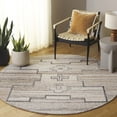 thumbnail image 2 of SAFAVIEH Kenya Alphonse Geometric Area Rug, Brown/Beige, 6' x 6' Round, 2 of 10