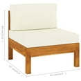 thumbnail image 3 of vidaXL 4-Seater Patio Sofa with Cream White Cushions Solid Acacia Wood, 3 of 13