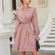 thumbnail image 1 of Vestido fluido Amonsee Manga Larga Cuello en V Profundo Estampado Floral para Mujer, 1 of 6