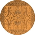 thumbnail image 1 of Ahgly Company Indoor Round Oriental Orange Industrial Area Rugs, 8' Round, 1 of 4
