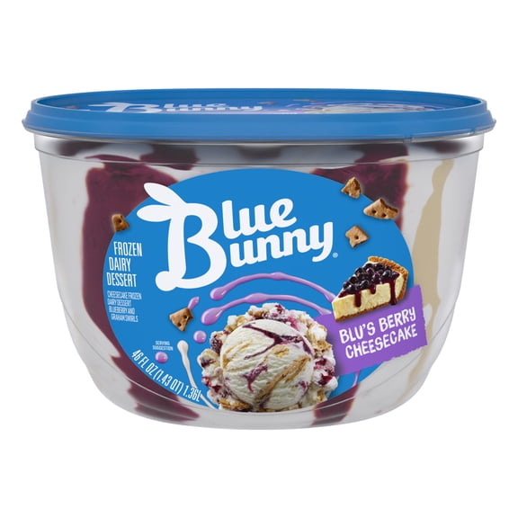 Blue Bunny Blu's Berry Cheesecake Blueberry Frozen Dessert, 46 fl oz Tub