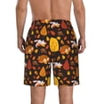 thumbnail image 3 of Kdxio Autumn Forest Small Animals Lazy Pattern Mens Casual Shorts - Drawstring Summer Beach Sports Shorts for Men, 3 of 5