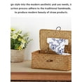 thumbnail image 7 of Rectangular Woven Tissue Box Cover,Decorative Seagrass Wicker Tissue Box Holder,Rustic Tissue Holder, 7 of 7
