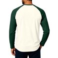 thumbnail image 5 of IAJDKMEK Men's Henley Shirts - Long Sleeve Color Block Raglan Casual Top with Soft Fabric for Daily Style,Beige L, 5 of 7