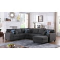 thumbnail image 2 of Cooper Collection: Stylish, Comfortable Modular Sofa Sectional with Ottoman and Cupholders, 2 of 3