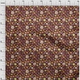 thumbnail image 3 of oneOone Velvet Maroon Fabric Florals Sewing Craft Projects Fabric Prints By Yard 58 Inch Wide-L4, 3 of 4