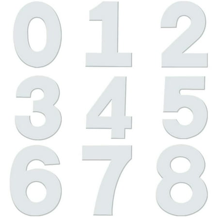 

9pcs 0-8 Number Cake Molds 0-8 Number Stencils Flat Plastic Numbers Cutting Templates