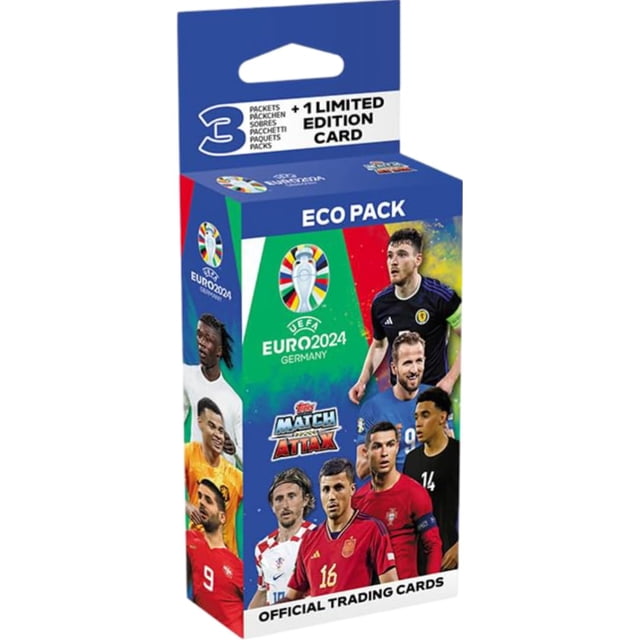 Caja Ecológica de Cartas Coleccionables Topps Match Attax Euros 2024