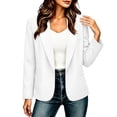 thumbnail image 4 of Women's Casual Lapel Blazer Long Sleeve Single Button Lightweight Work office Blazer Jacket with Pockets Spring Fall Daily Business Outfit White, 4 of 7