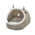 thumbnail image 2 of Cama cálida para gatos en invierno, nido tipo cueva para gatos, sofá cama semicerrado para mascotas, cálido para otoño e invierno, para perros , A, L L, 2 of 9