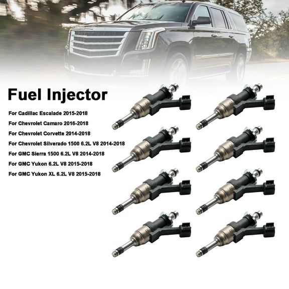 8PCS Fuel Injector 12668393 Fit for Cadillac Escalade 2015-2018 Fit for Camaro 16-18
