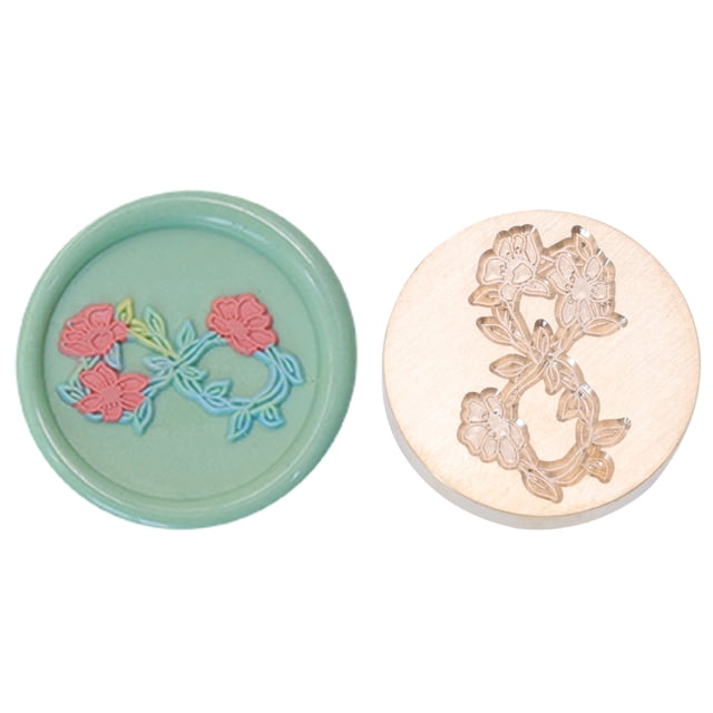 Likrtyny Cabeza Cobre Sello 25 Mm Cabeza Cobre Forma Redonda en Relieve 3D para Tarjeta Boda (LZ01)