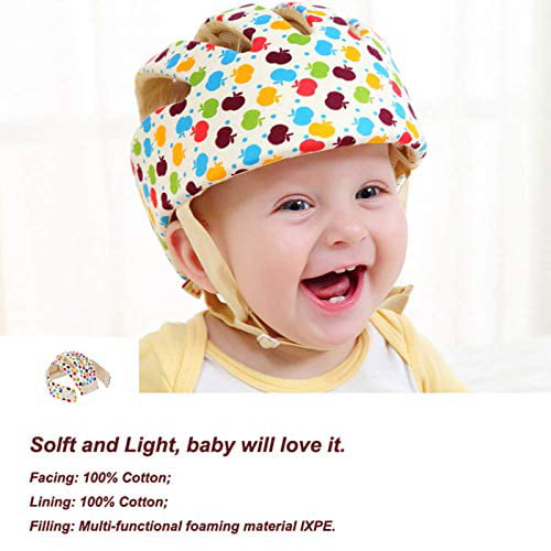 Infant Baby Safety Helmet IULONEE Toddler Adjustable Protective Cap Colorful Children Safety Headguard Harnesses Protection Hat for Running Walking Crawling Safety Helmet for Kids