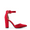 RED, variant on Women's Block High Heels Pointed Toe Ankle Strap Dress Pumps for Wedding Party