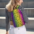 thumbnail image 5 of Disketp Animal Paw Rainbow print Canvas Backpack Lightweight Travel Daypack Student Rucksack Laptop Backpack-Medium, 5 of 5