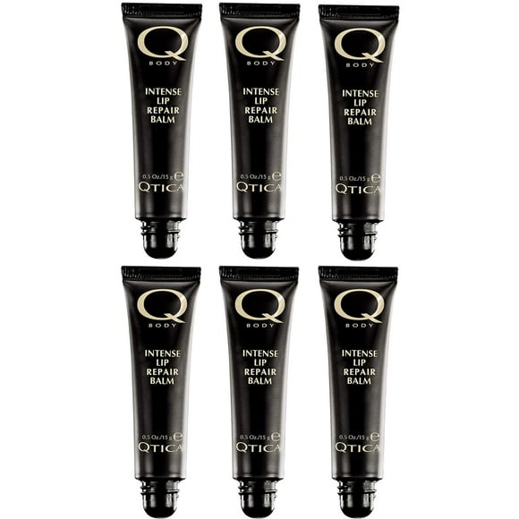 Qtica Intense Lip Repair Balm - Set of 6 by QTICA Beeswax Smooth Creamy Texture Restorative Lip Gel for Dry, Chapped Lips Instant Hydration, Softness