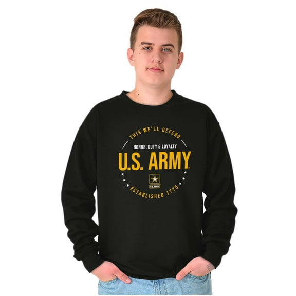 US Army Star Logo Honor Duty Loyalty Sweatshirt for Men or Women Brisco Brands S