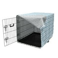 thumbnail image 3 of Abstract Dog Crate Cover, Hexagons with a Dashed Look Geometric Grunge Pattern, Easy to Use Pet Kennel Cover Small Dogs Puppies Kittens, 7 Sizes, Sky Blue Azure Blue, by Ambesonne, 3 of 6