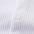 thumbnail image 6 of GrmtClth Men's Waffle Knit Stand Collar Shirt Casual Short Sleeve Full Button Placket Top Lightweight Breathable Ribbed Textured Solid Color Summer Everyday Wear Tops White M, 6 of 6