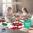 thumbnail image 4 of ODIKA 3'x5' Machine Washable Non-Slip Area Rug, Elegant Poinsettia Bath Ensemble Seasonal Decorative Commode Kit High Traffic Rug, Red, 625969, 4 of 5