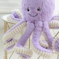 thumbnail image 3 of Muñeco de peluche de pulpo de 40 cm, regalo perfecto, cumpleaños, Navidad, peluche, morado, 40 cm, 3 of 5
